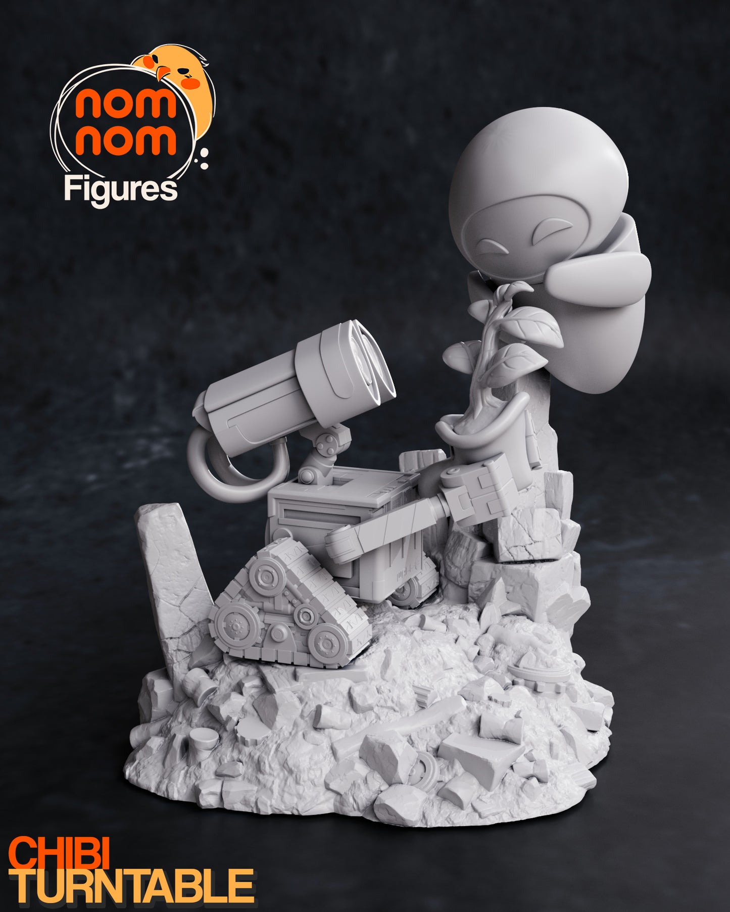 Chibi Wall-E and Eve