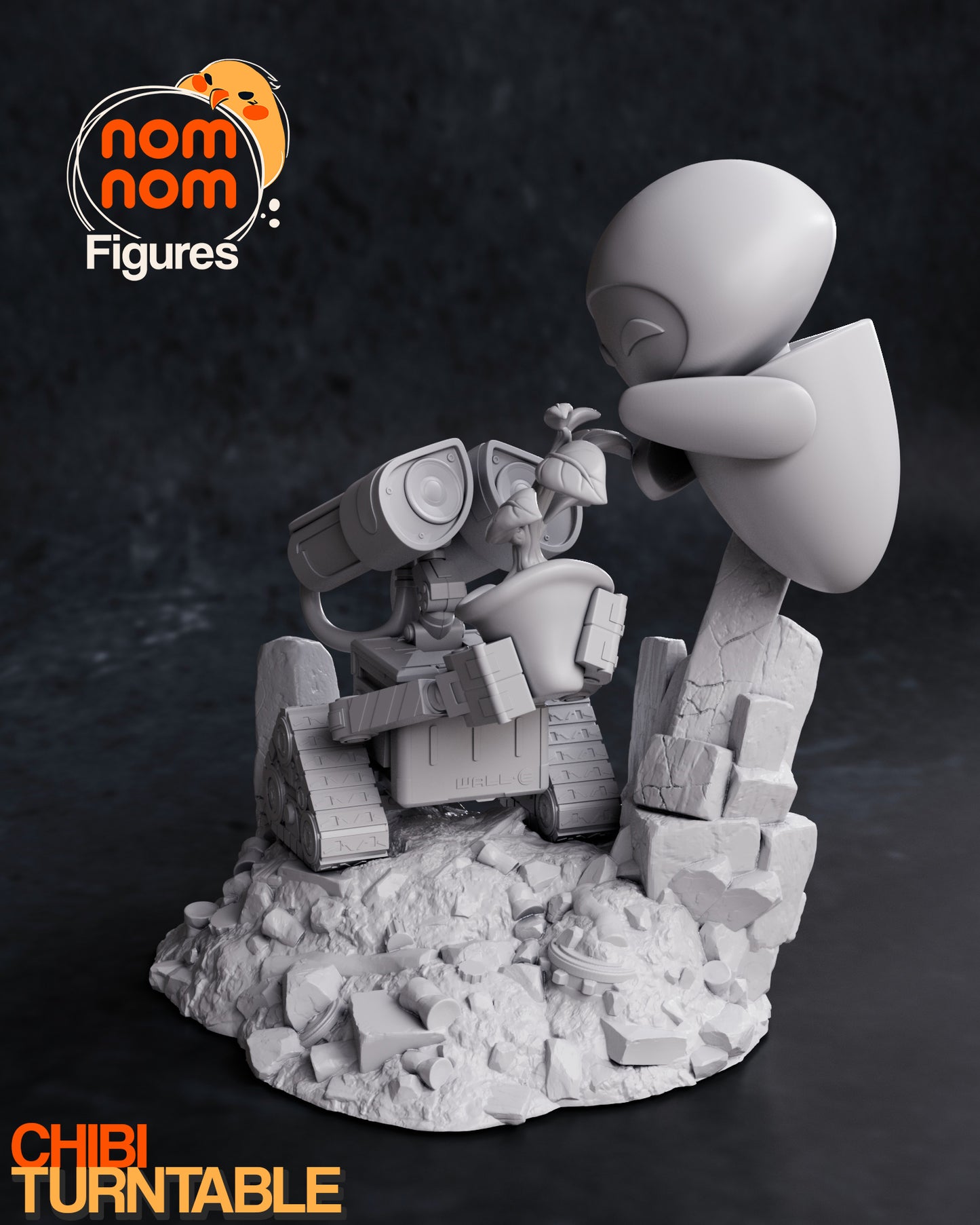 Chibi Wall-E and Eve