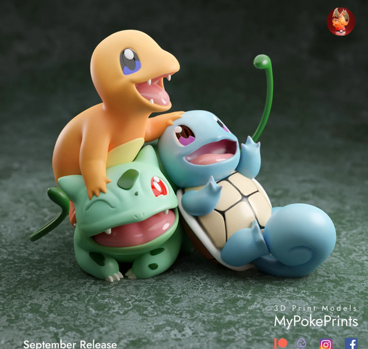 Gen 1 Starters Diorama