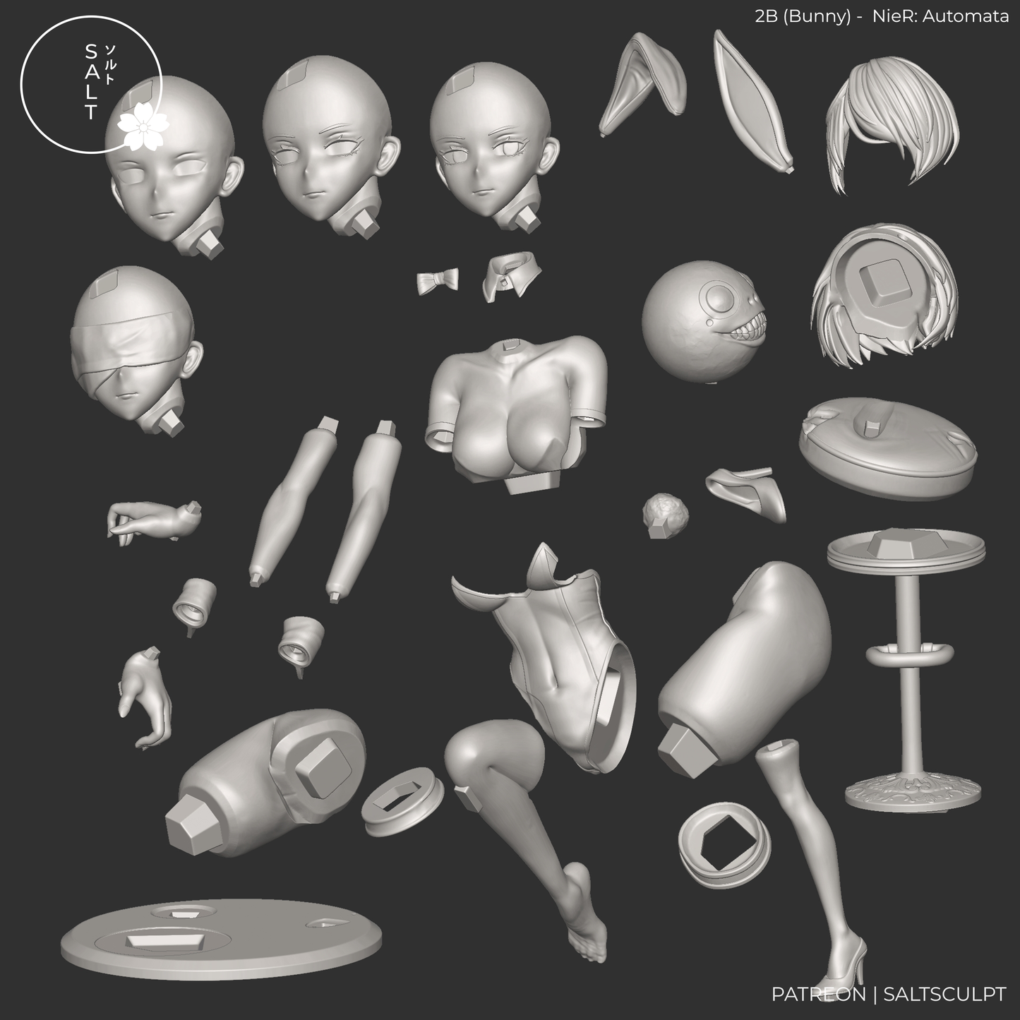 2B Bunny - Nier Automata | Painted / Unpainted Options