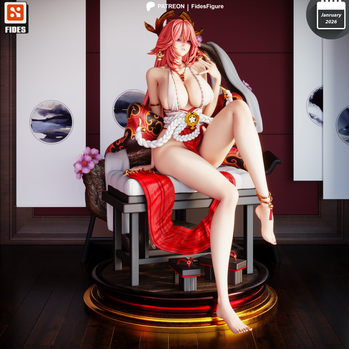 Yae Miko - Genshin Impact | Painted / Unpainted Options
