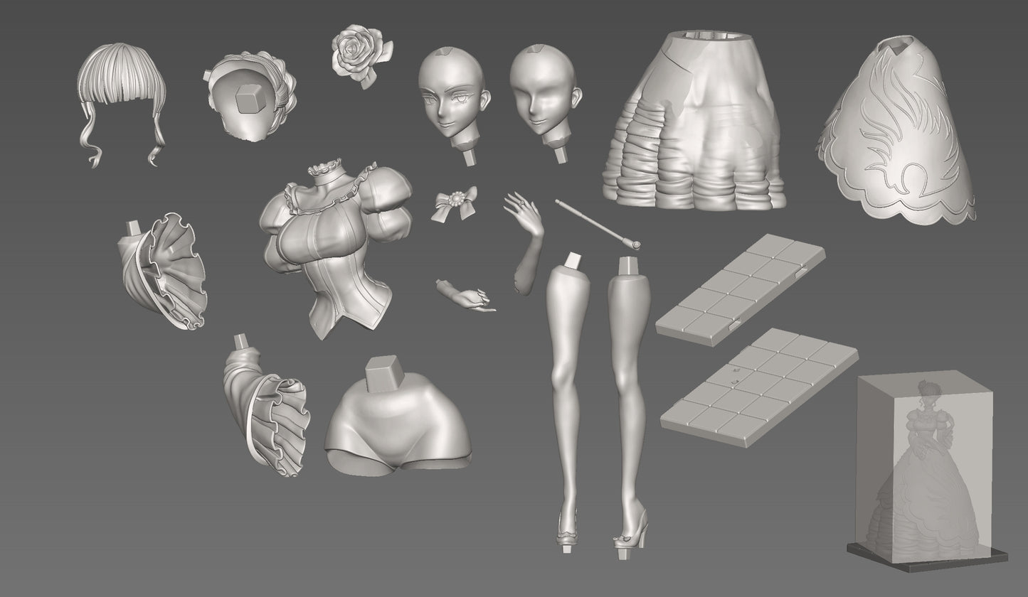Beatrice and Battler Ushiromiya -  Umineko When They Cry | Painted / Unpainted Options