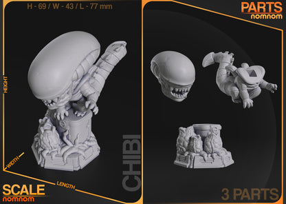 Fan Made Chibi Xenomorph Figure