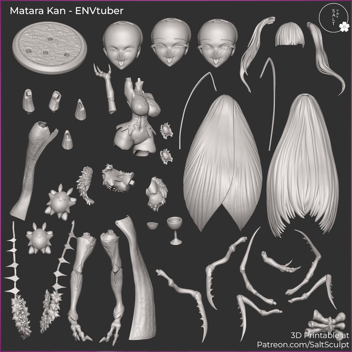 Matara Kan - Vtuber | Painted / Unpainted Options