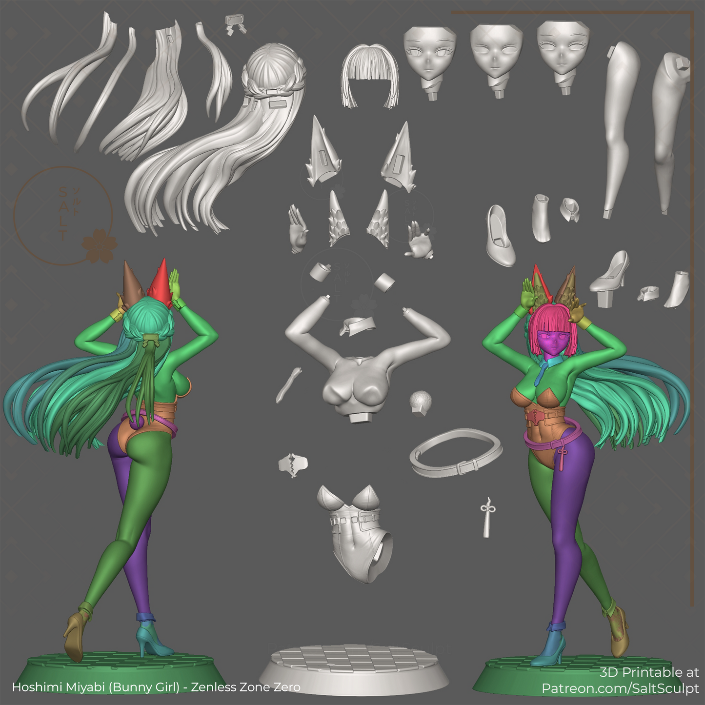 Hoshimi Miyabi (Bunny Suit) - Zenless Zone Zero | Painted / Unpainted Options