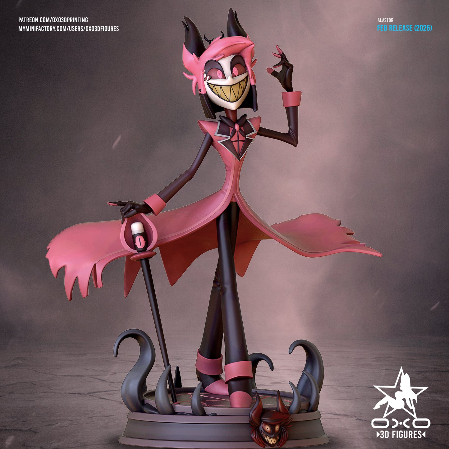 Alastor - Hazbin Hotel | Painted / Unpainted Options