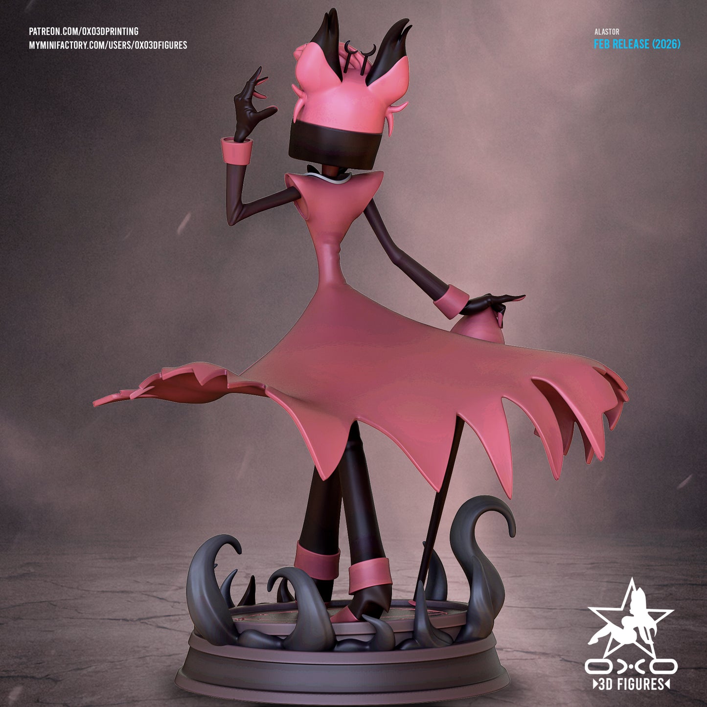 Alastor - Hazbin Hotel | Painted / Unpainted Options