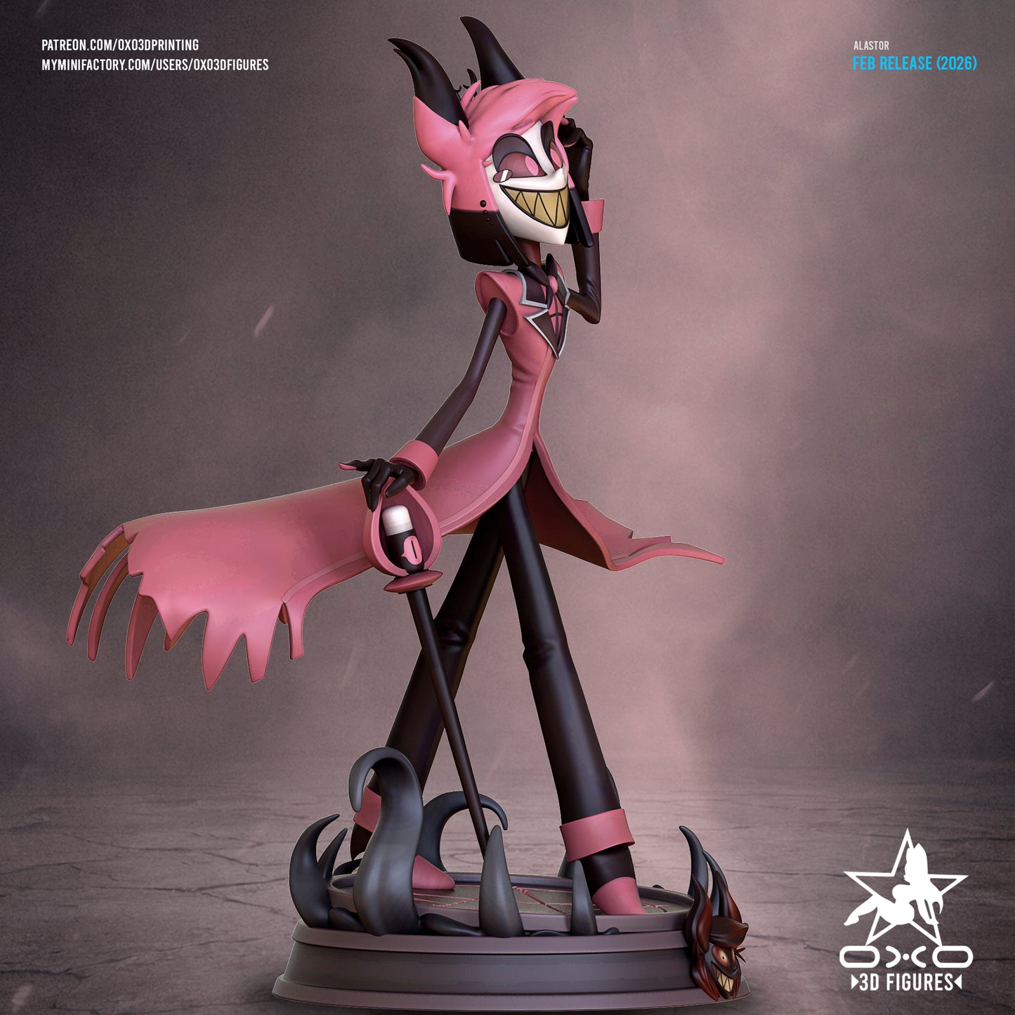 Alastor - Hazbin Hotel | Painted / Unpainted Options