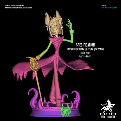 Alastor - Hazbin Hotel | Painted / Unpainted Options