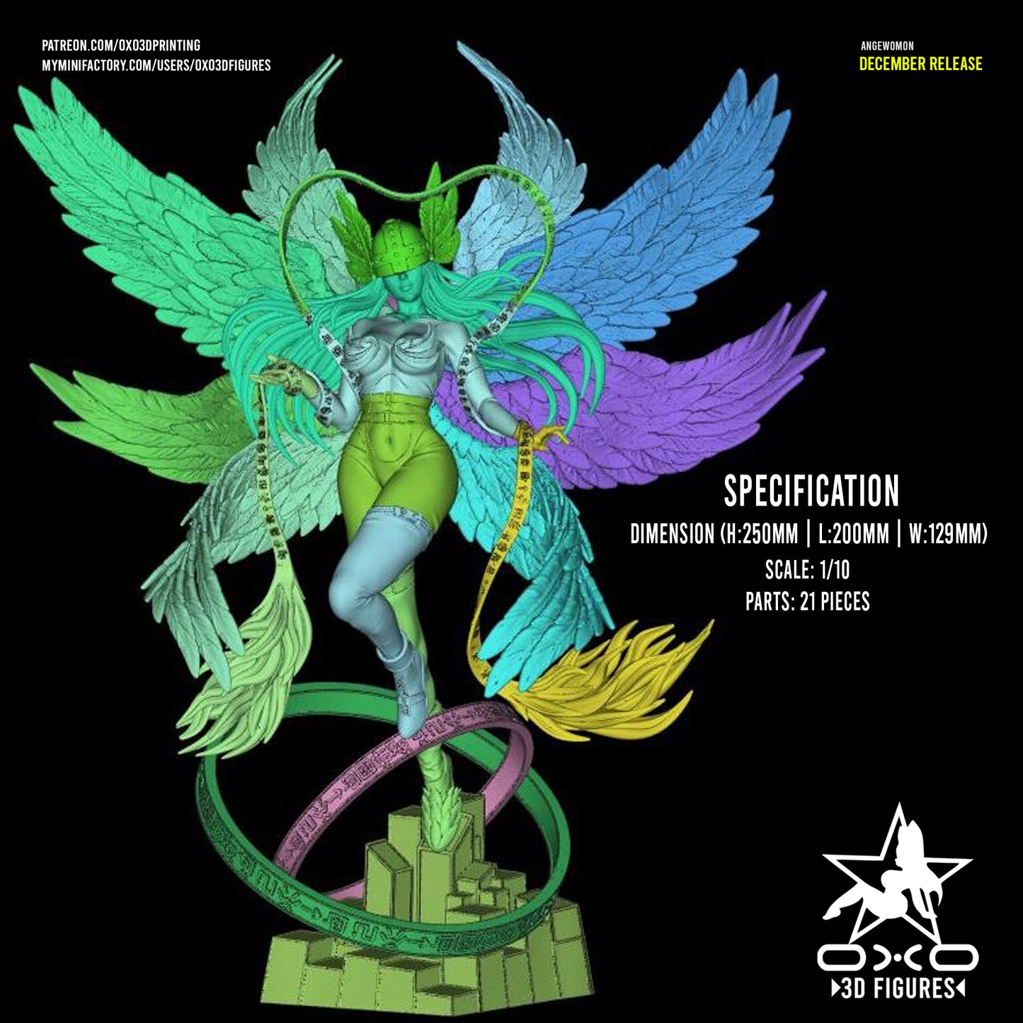 Angewomon - Digimon | Painted / Unpainted Options