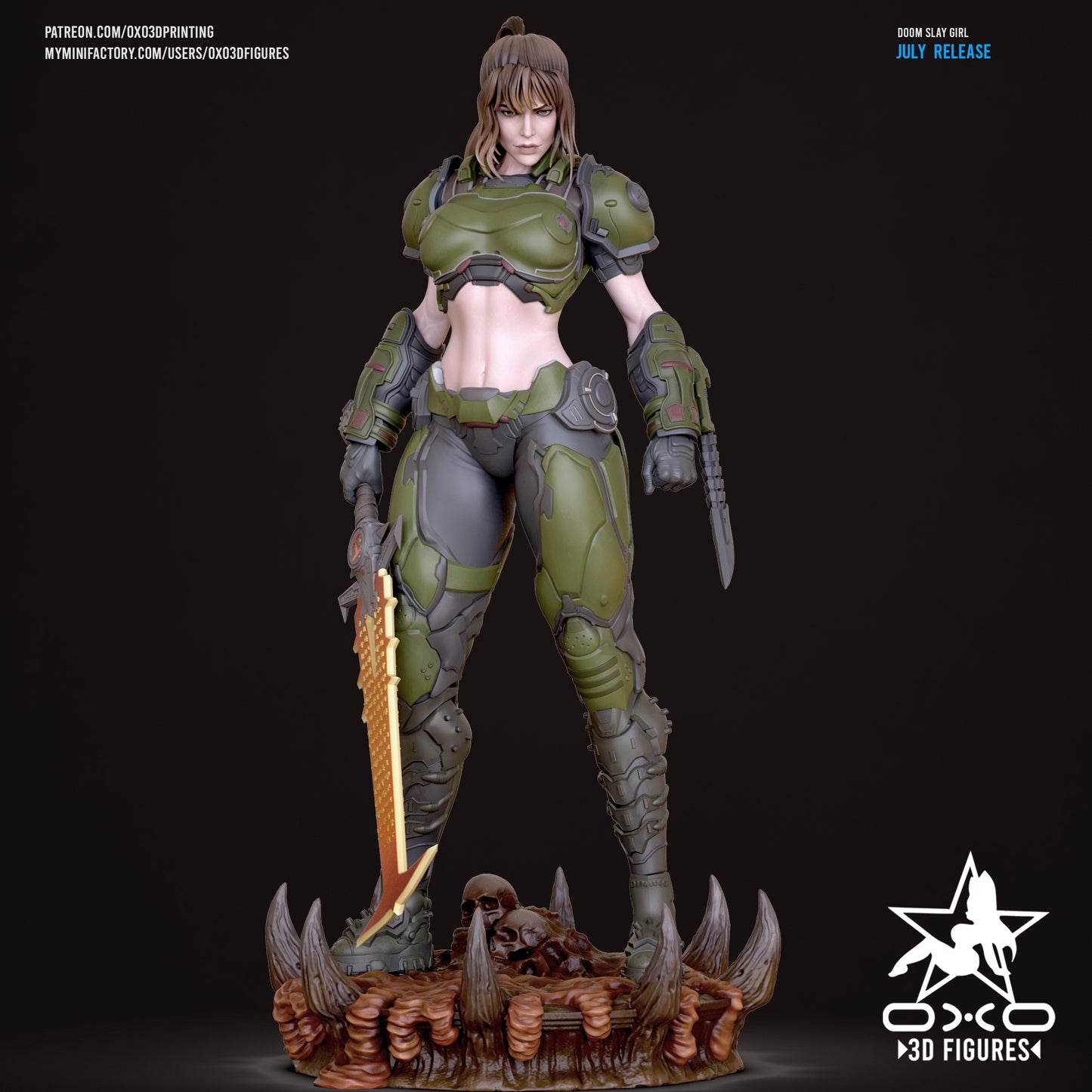 Female Doomslayer - Doom | Painted / Unpainted Options