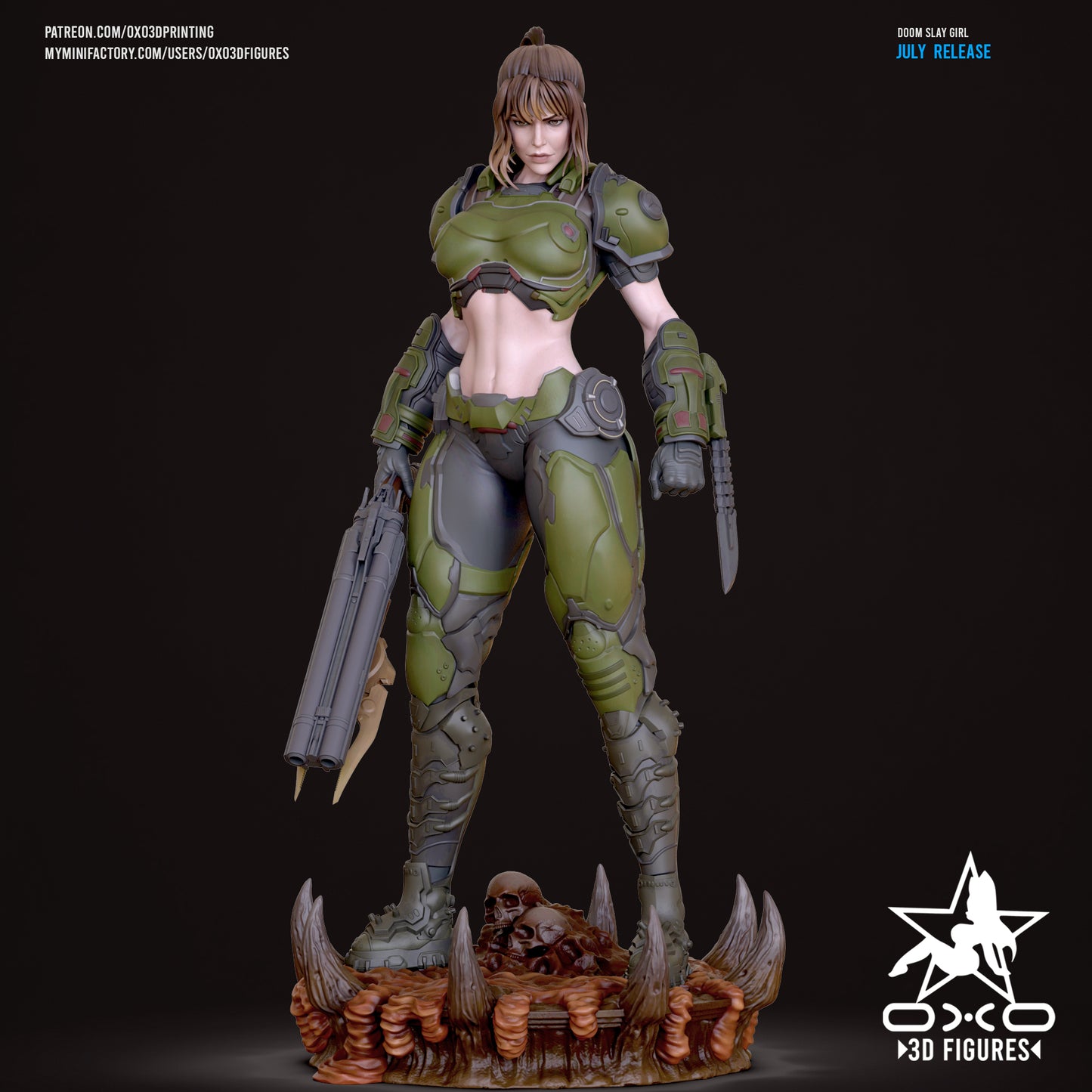 Female Doomslayer - Doom | Painted / Unpainted Options
