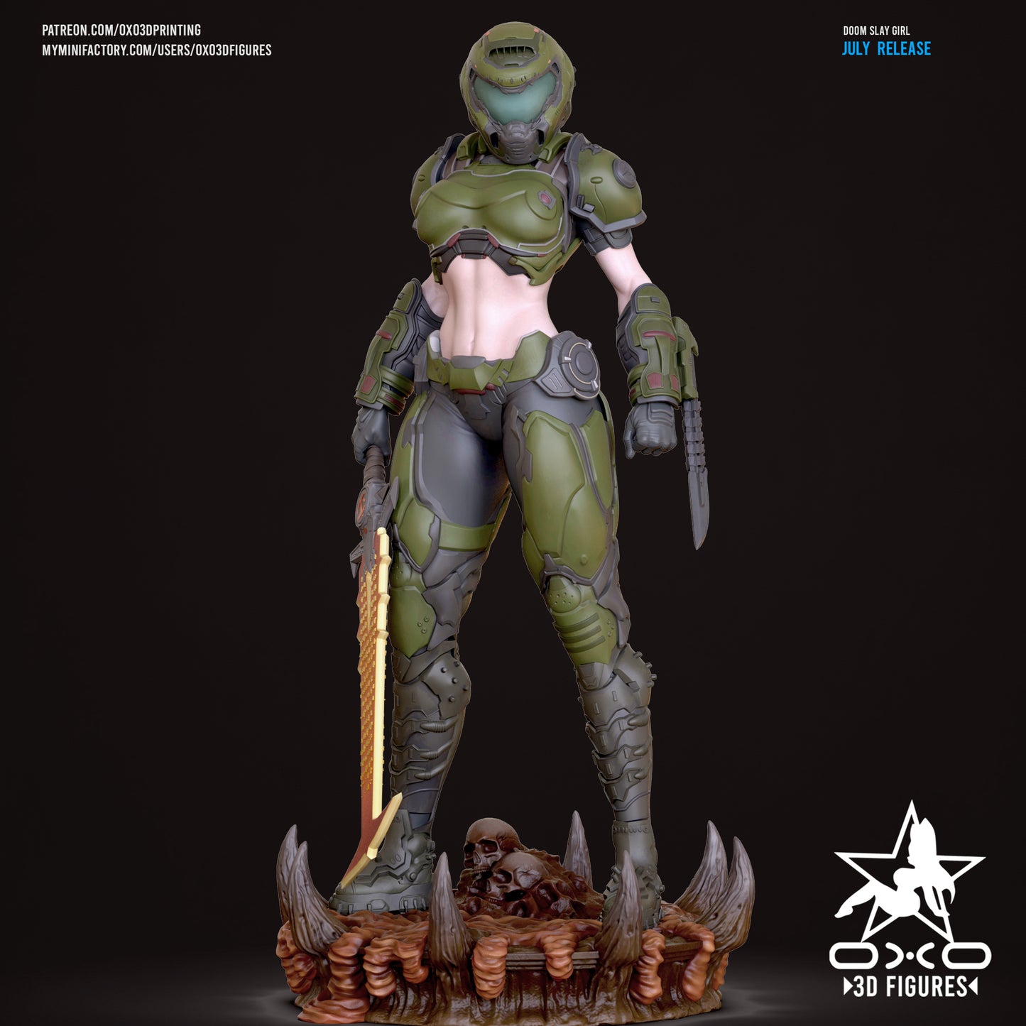 Female Doomslayer - Doom | Painted / Unpainted Options