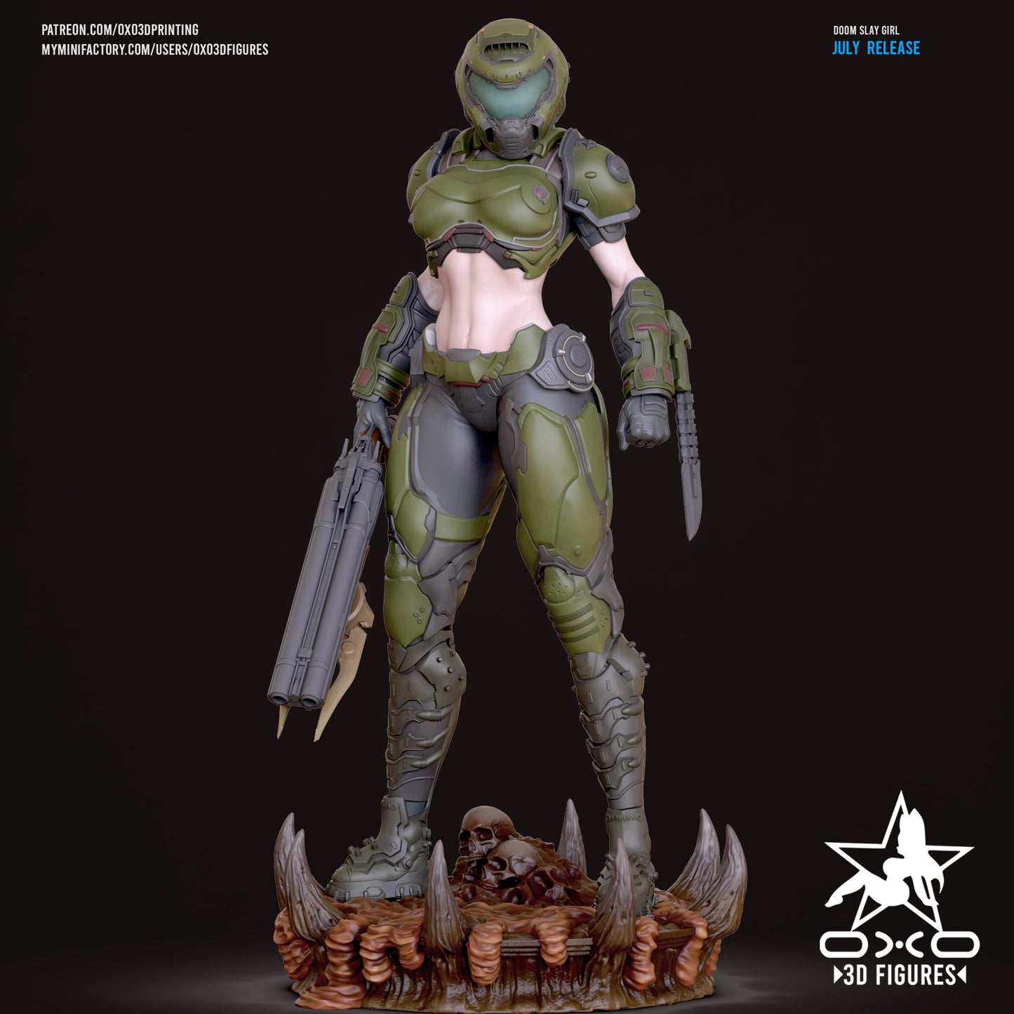 Female Doomslayer - Doom | Painted / Unpainted Options