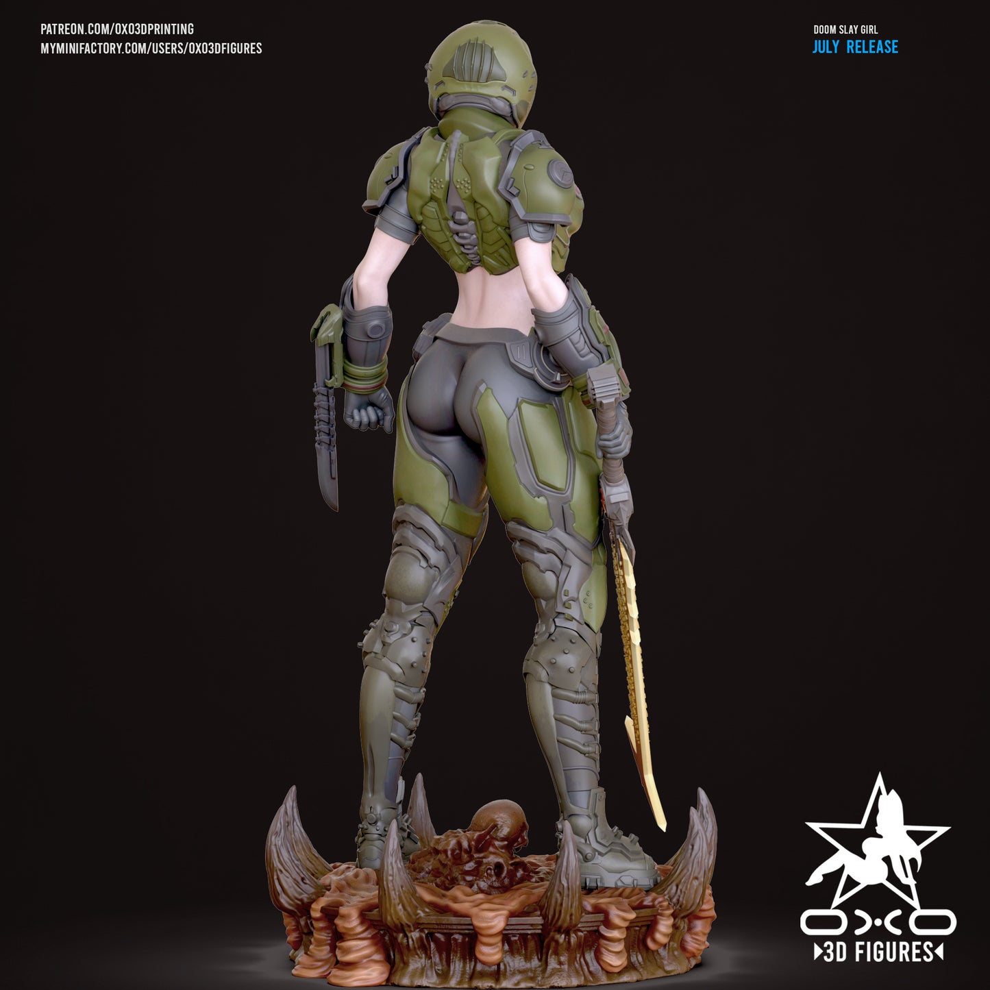 Female Doomslayer - Doom | Painted / Unpainted Options