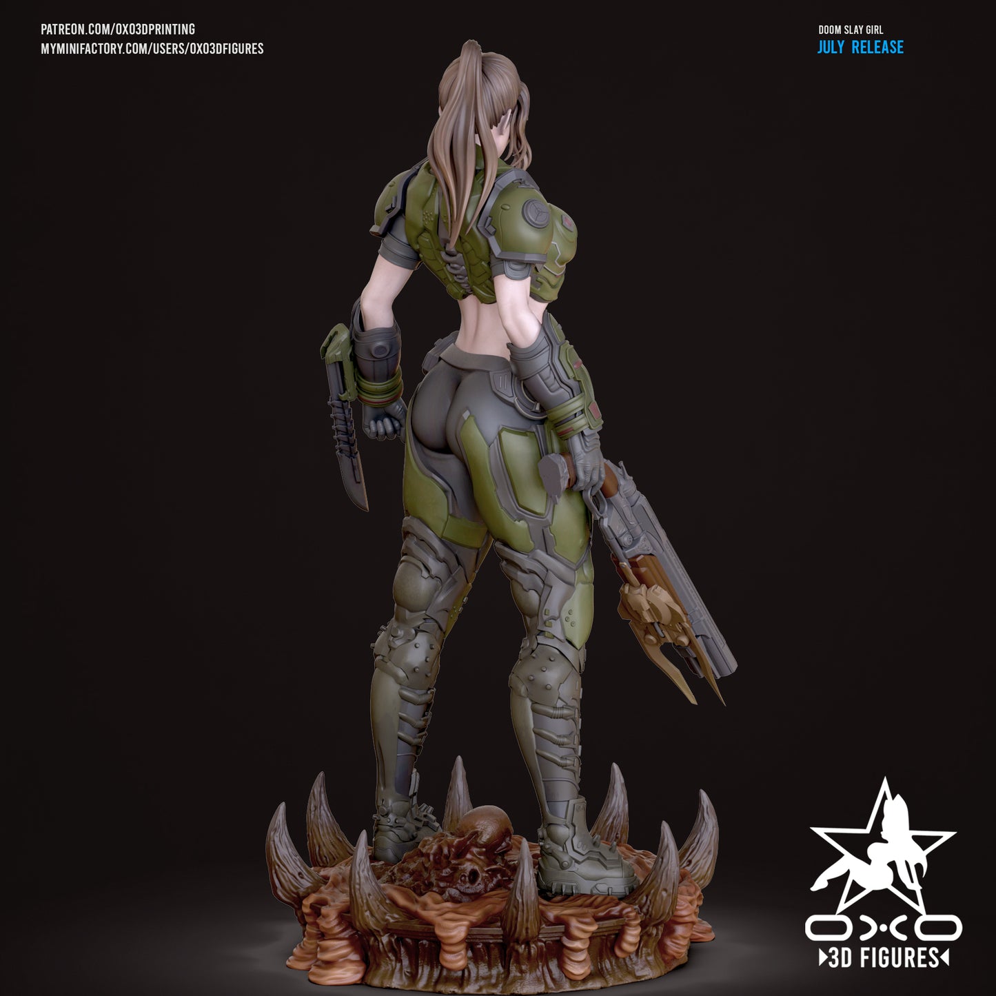Female Doomslayer - Doom | Painted / Unpainted Options