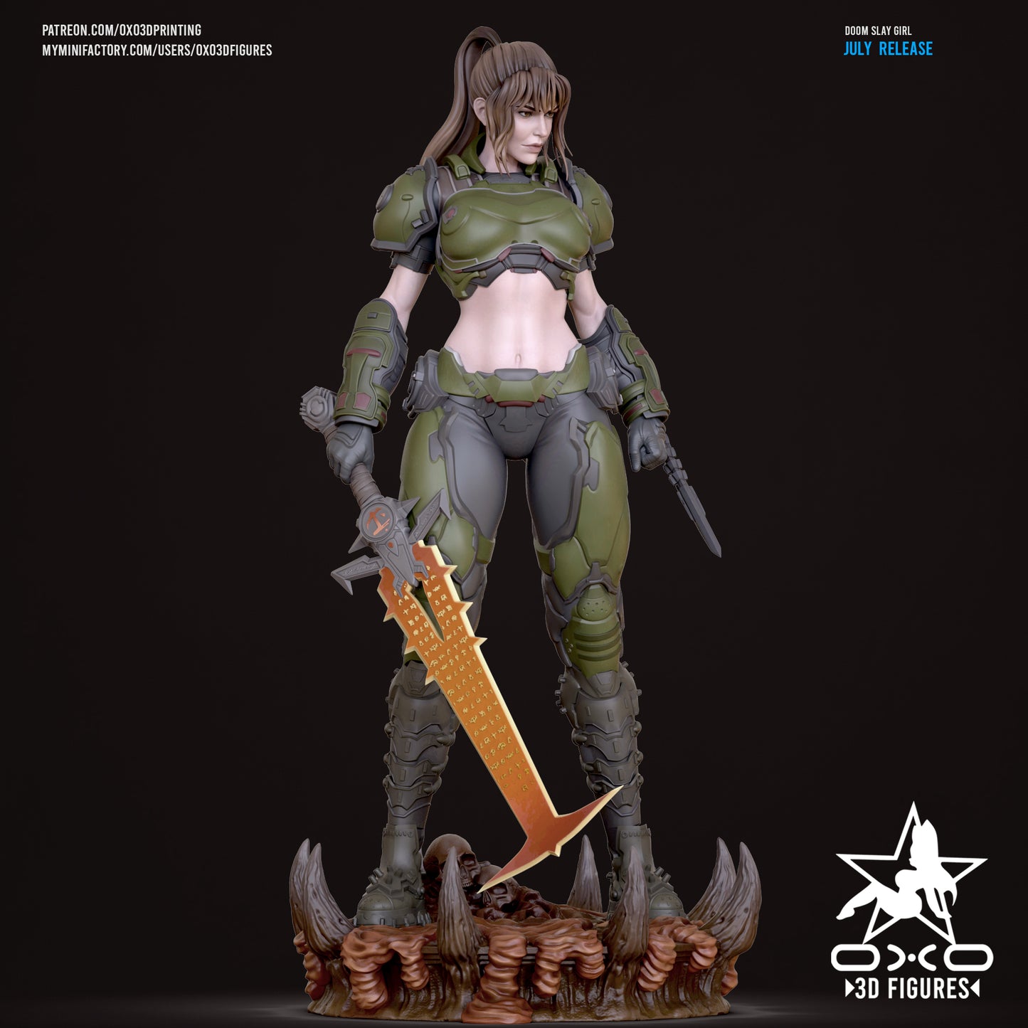 Female Doomslayer - Doom | Painted / Unpainted Options