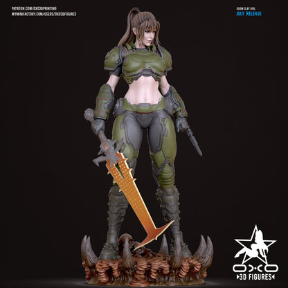 Female Doomslayer - Doom | Painted / Unpainted Options