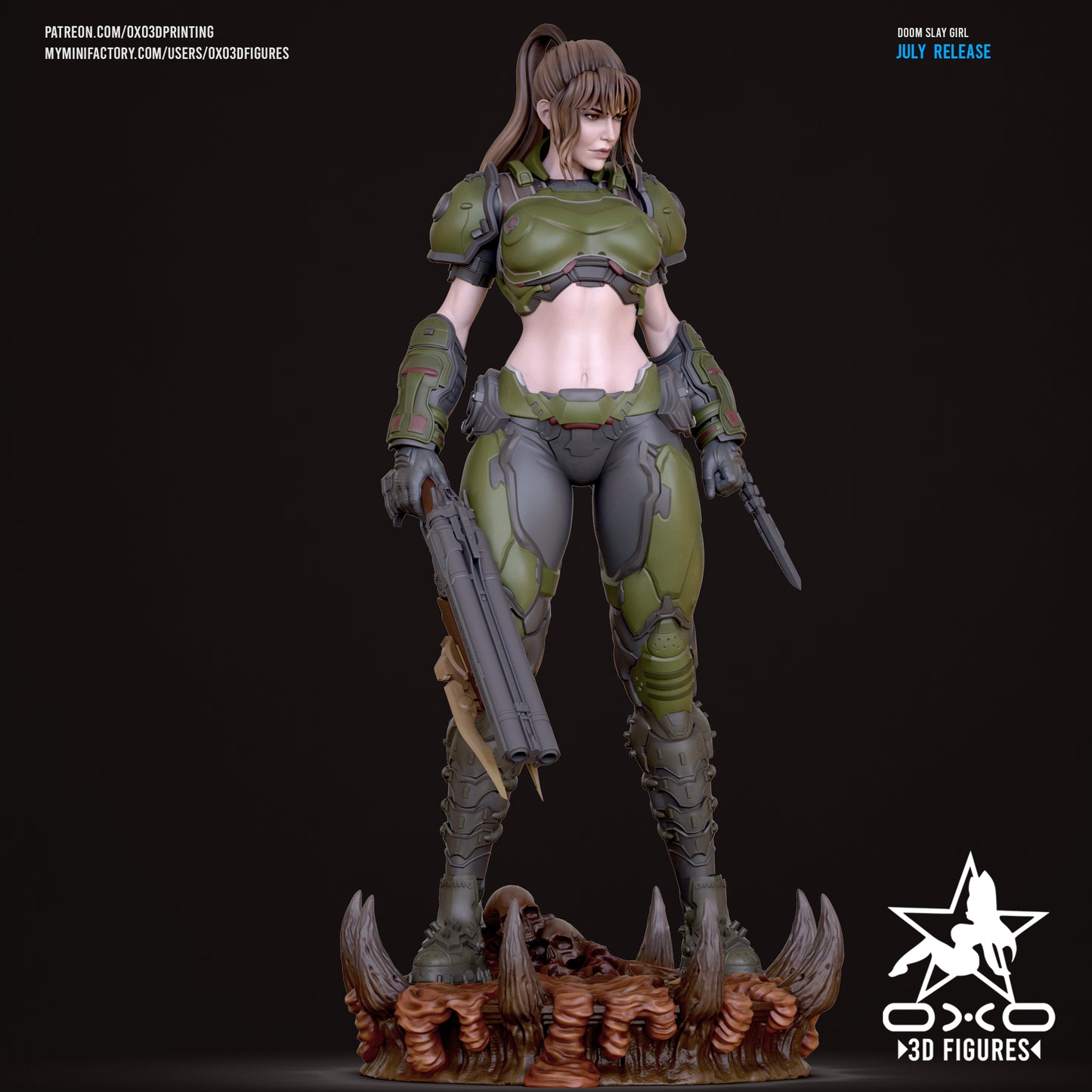Female Doomslayer - Doom | Painted / Unpainted Options