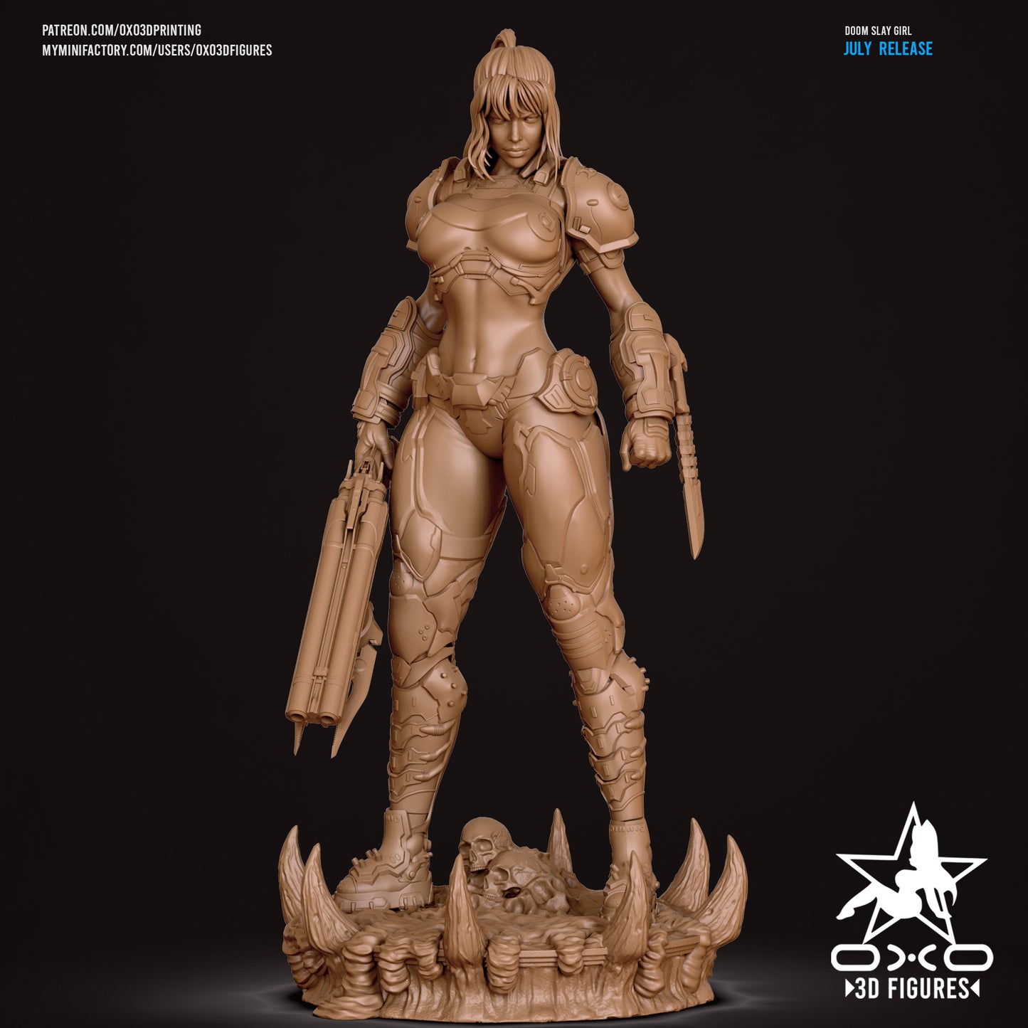 Female Doomslayer - Doom | Painted / Unpainted Options