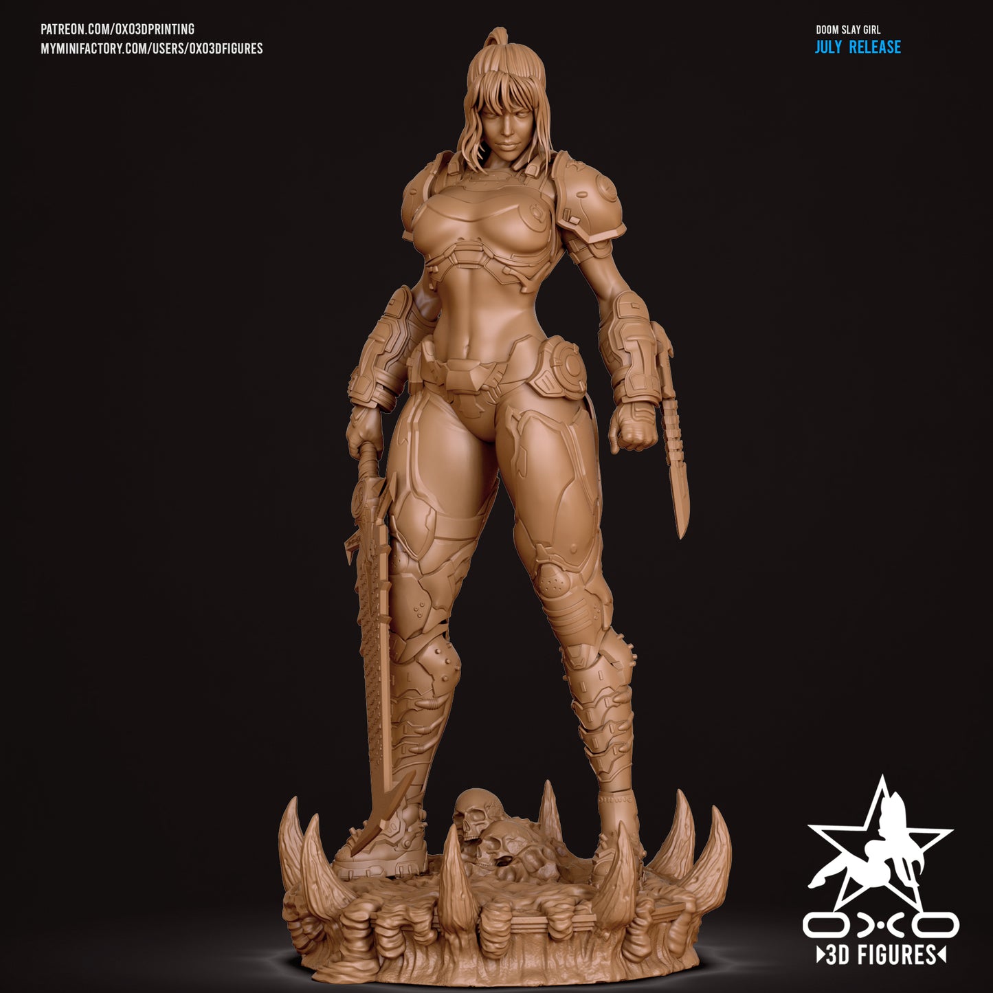 Female Doomslayer - Doom | Painted / Unpainted Options
