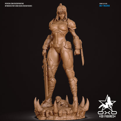 Female Doomslayer - Doom | Painted / Unpainted Options