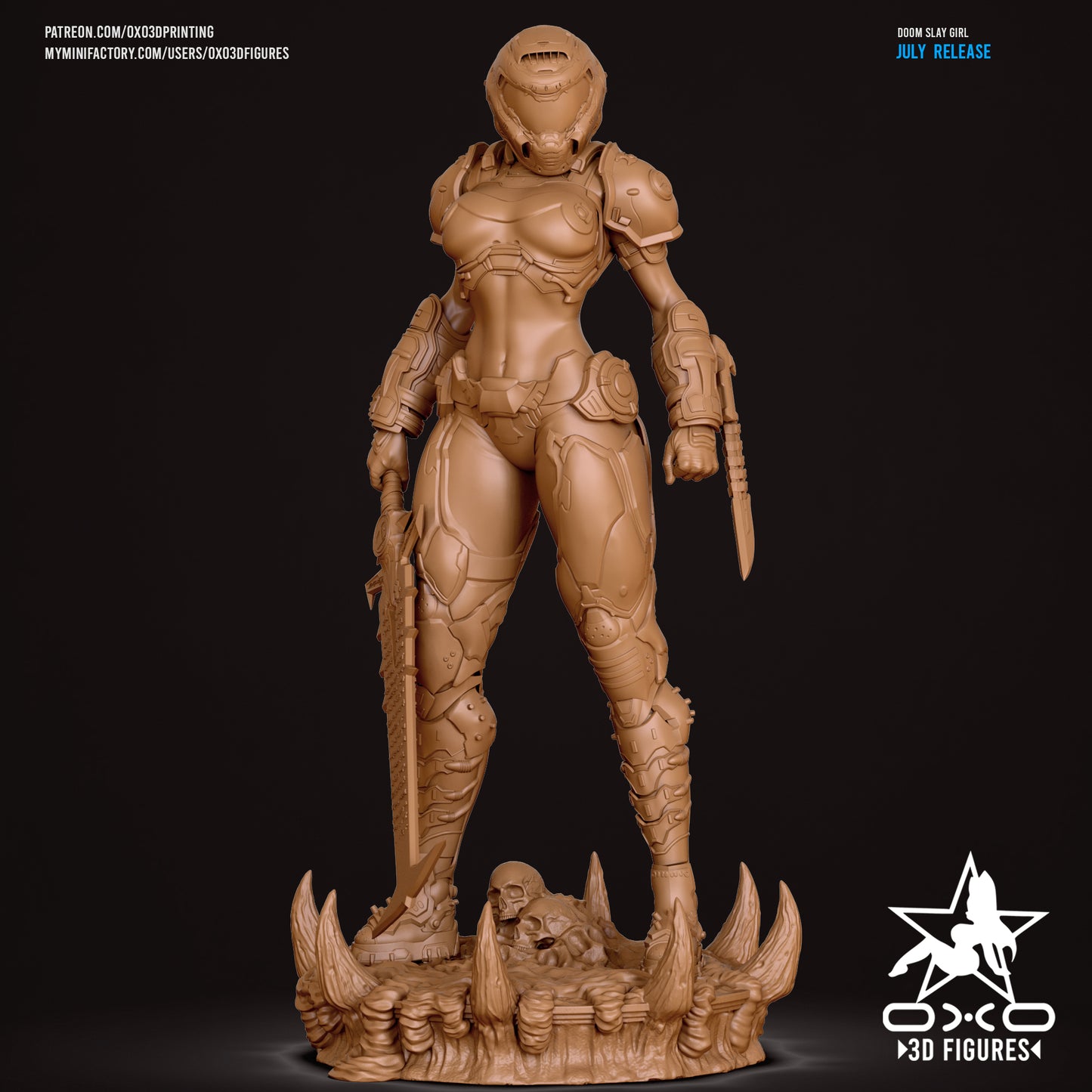 Female Doomslayer - Doom | Painted / Unpainted Options