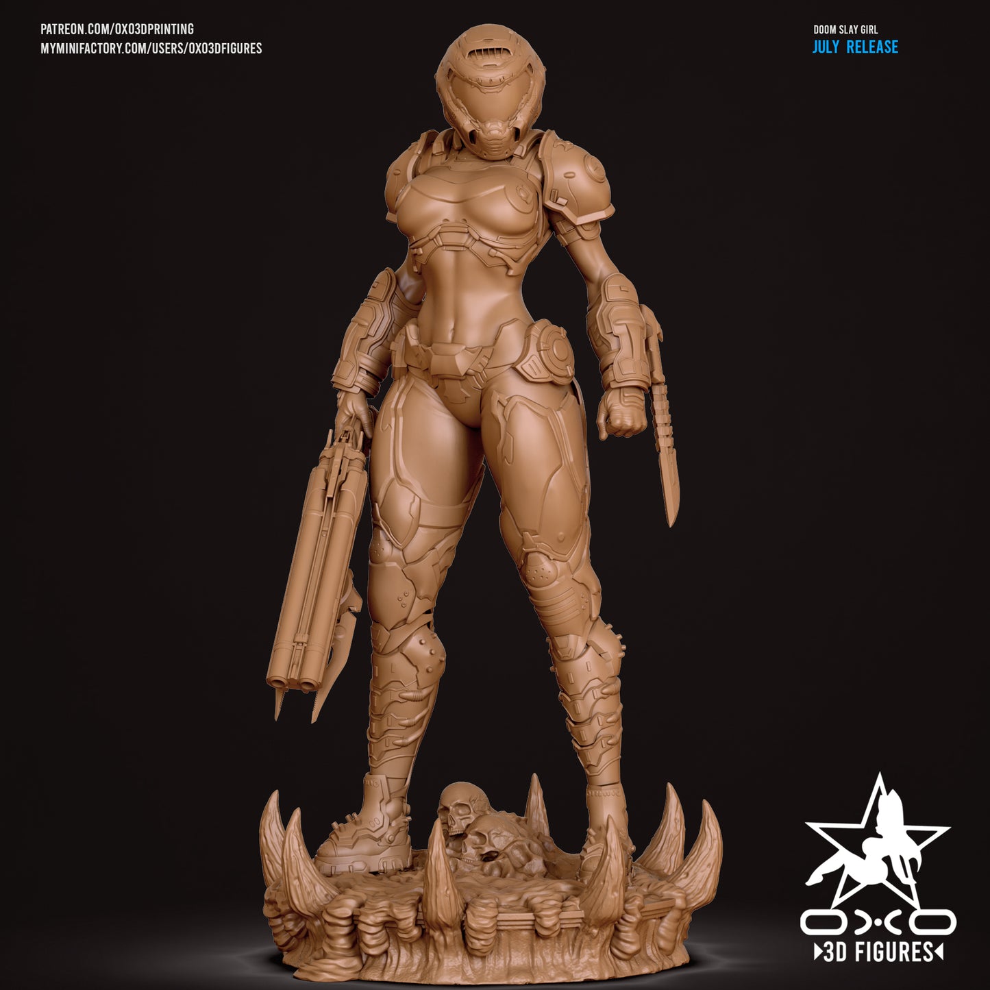 Female Doomslayer - Doom | Painted / Unpainted Options