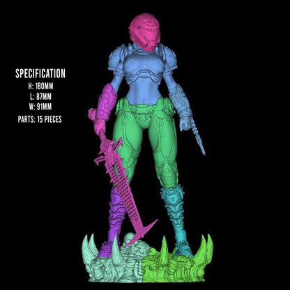 Female Doomslayer - Doom | Painted / Unpainted Options