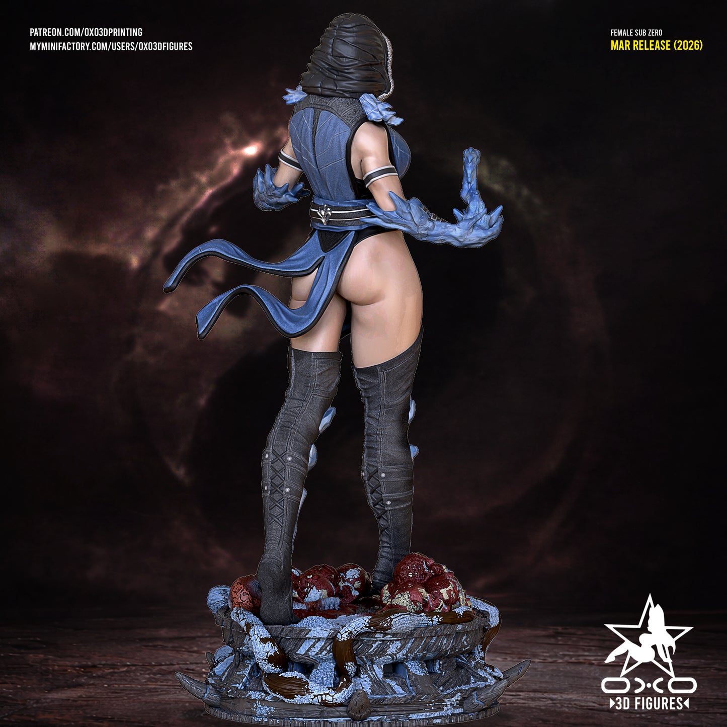 Female Sub-Zero - Mortal Kombat | Painted / Unpainted Options