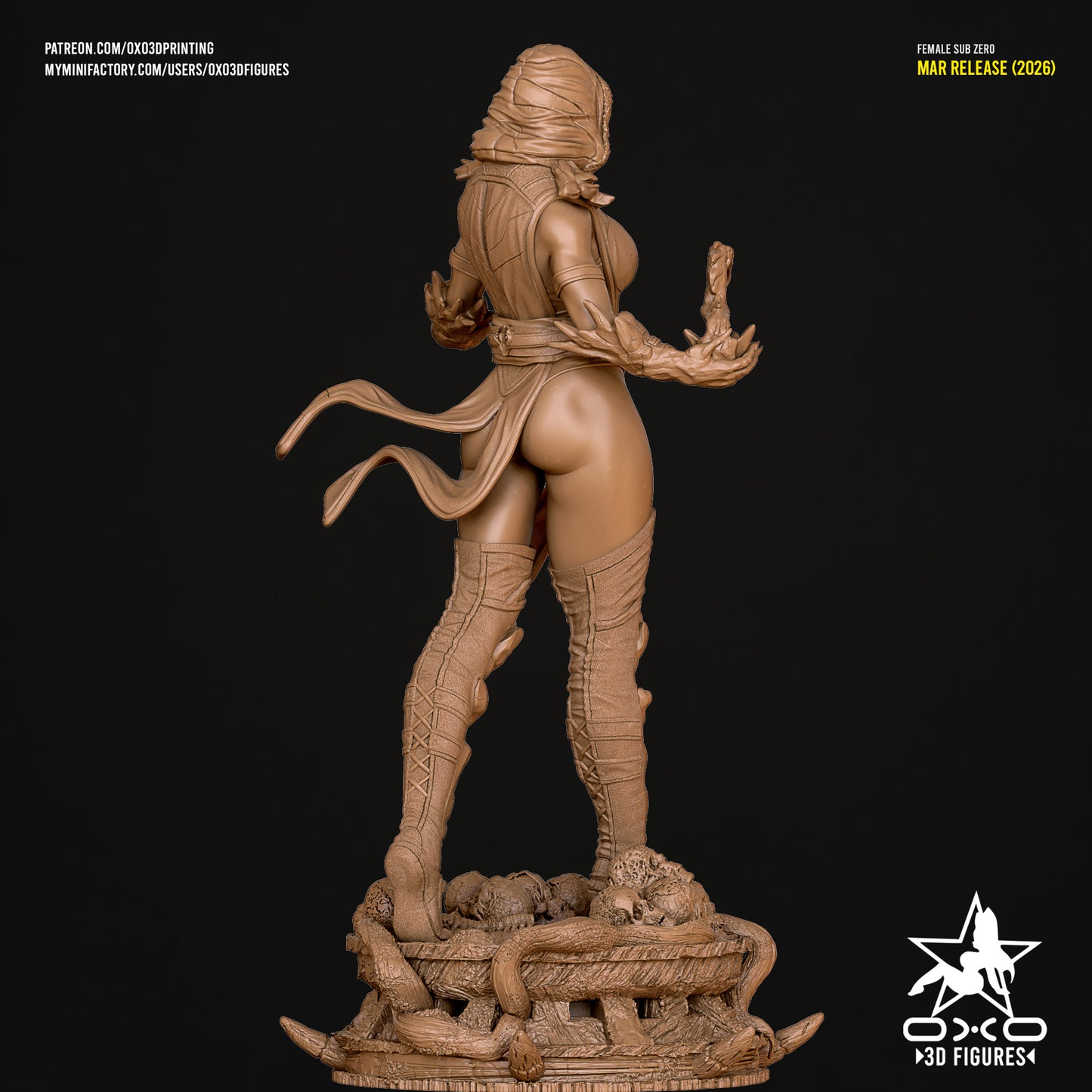 Female Sub-Zero - Mortal Kombat | Painted / Unpainted Options