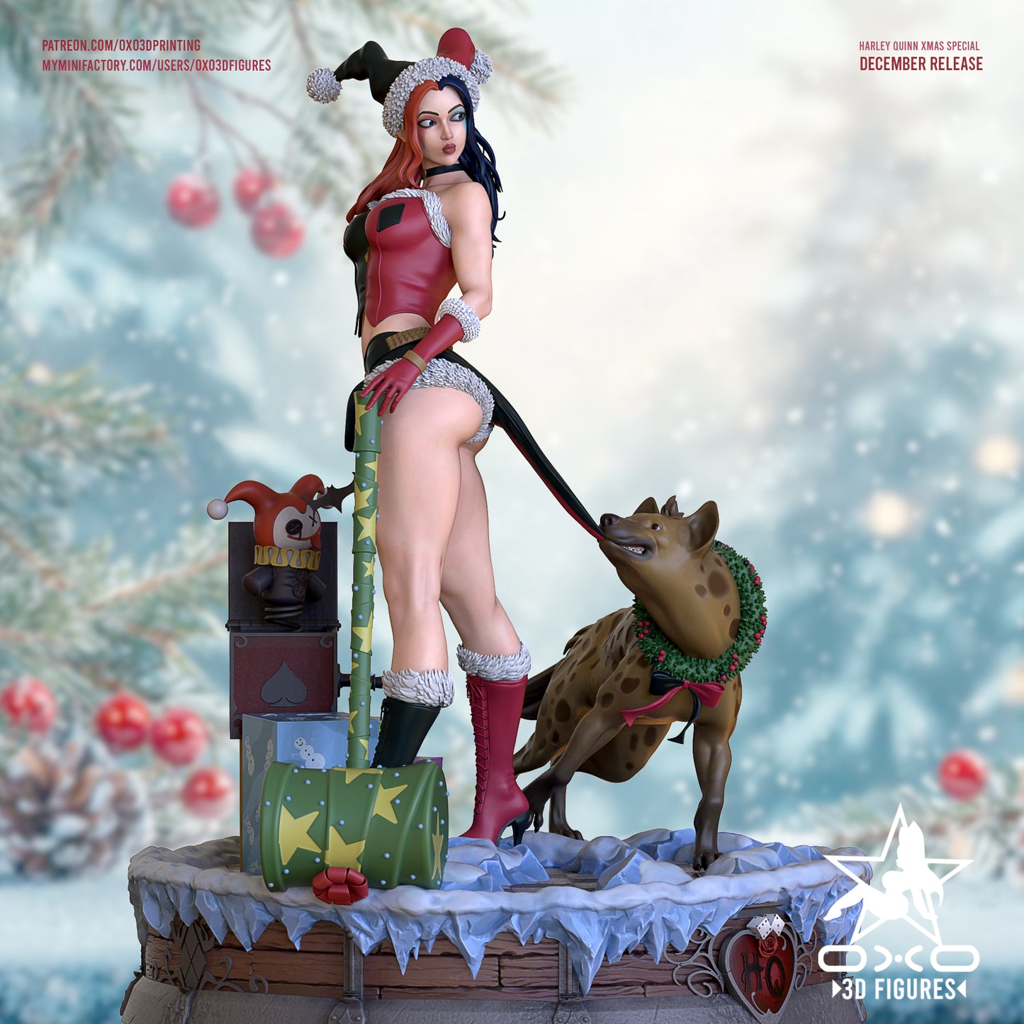 Harley Quinn Holiday | Painted / Unpainted Options