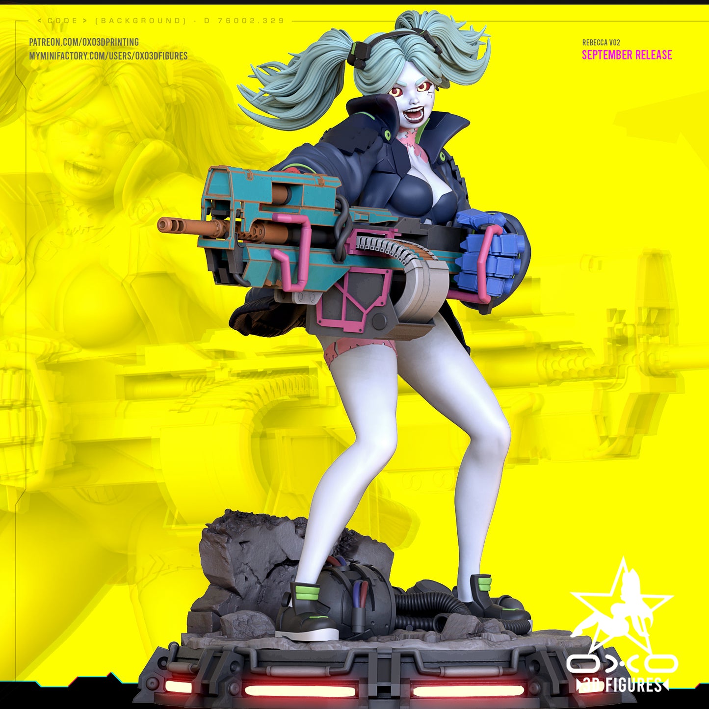 Rebecca - Cyberpunk | Painted / Unpainted Options