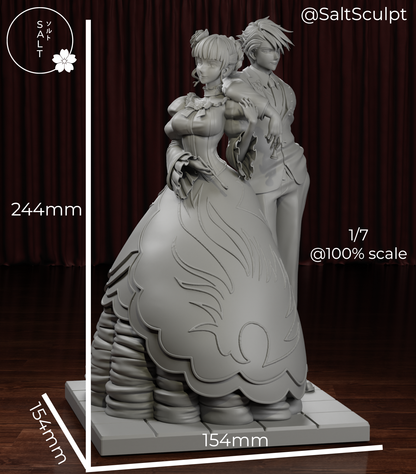 Beatrice and Battler Ushiromiya -  Umineko When They Cry | Painted / Unpainted Options