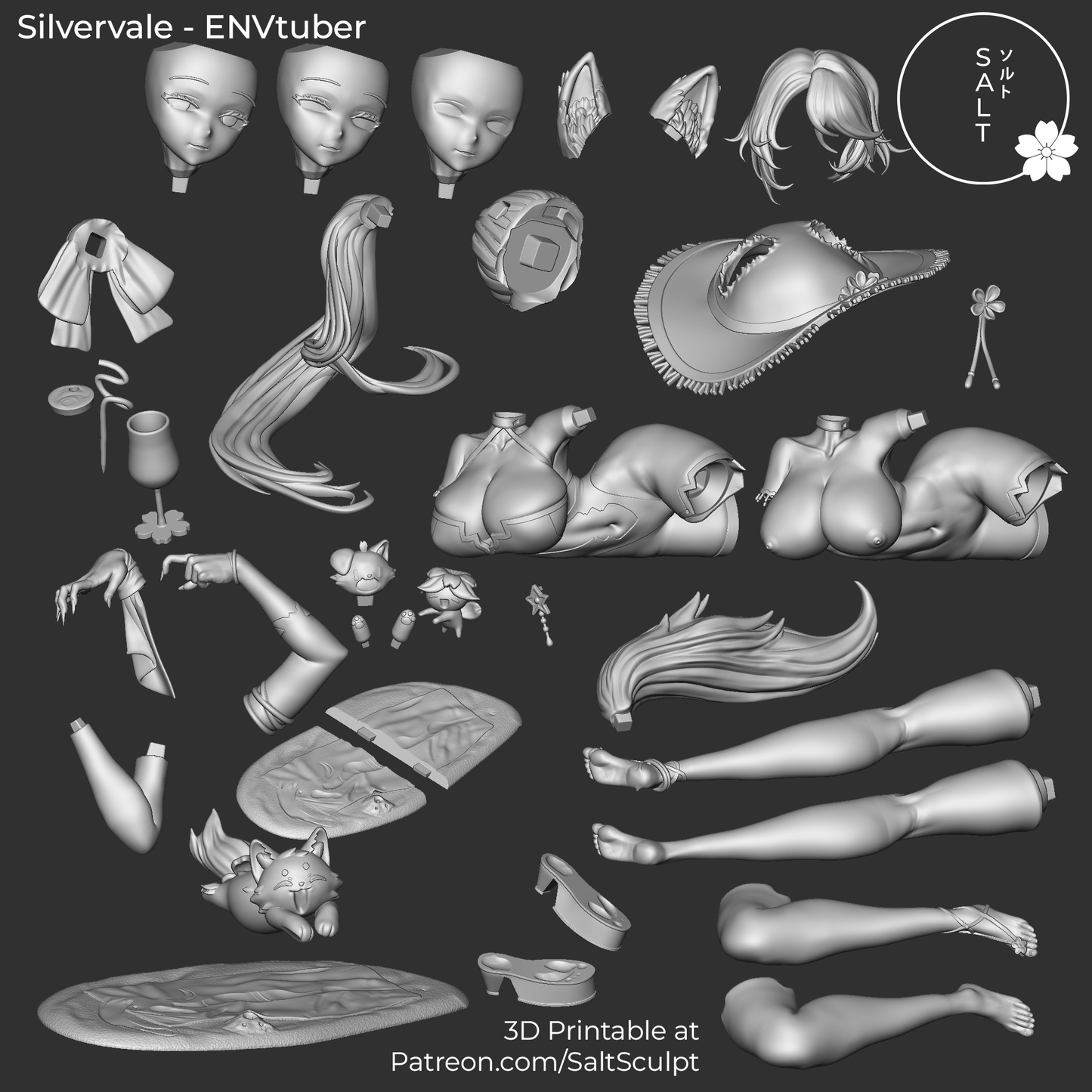 SilverVale - Vtuber | Painted / Unpainted Options