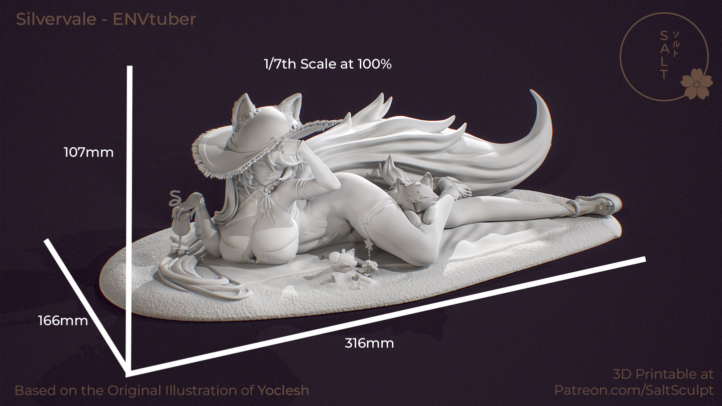 SilverVale - Vtuber | Painted / Unpainted Options