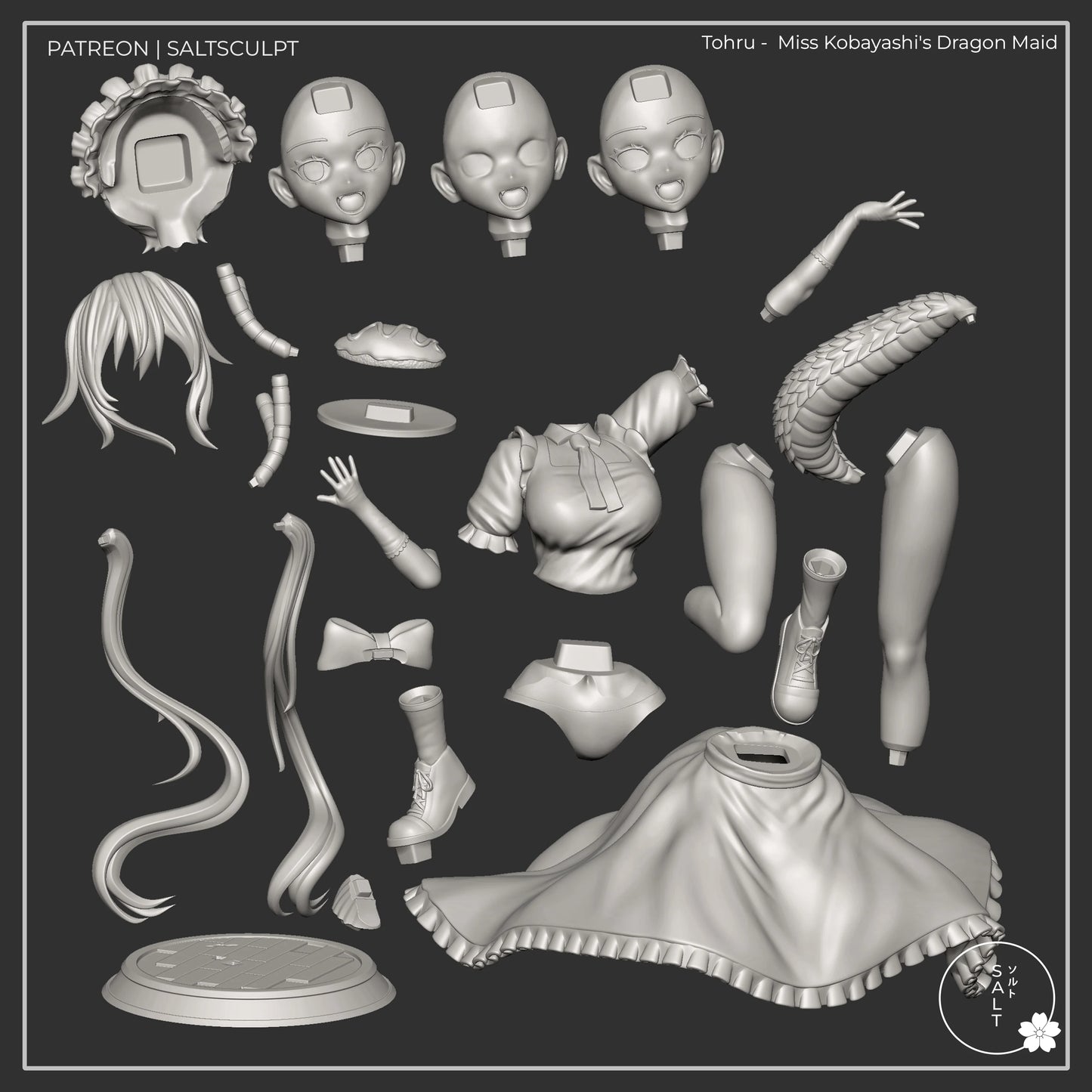 Tohru - Miss Kobayashi's Dragon Maid | Painted / Unpainted Options
