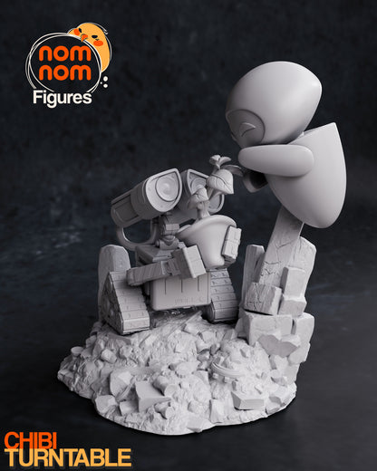 Fan Made Chibi Wall-E and Eve Figure