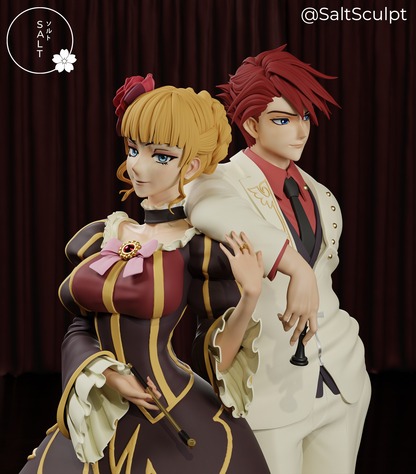 Beatrice and Battler Ushiromiya -  Umineko When They Cry | Painted / Unpainted Options