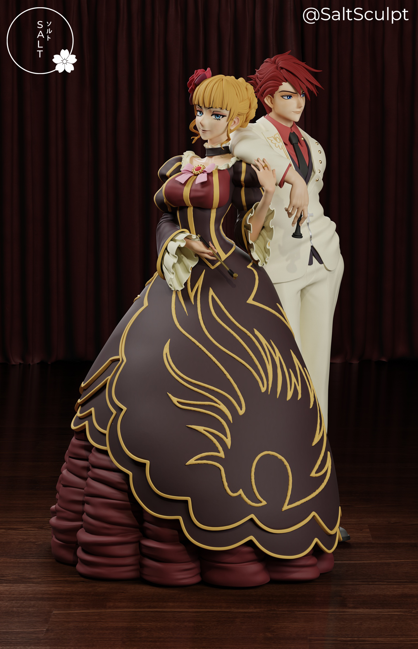 Beatrice and Battler Ushiromiya -  Umineko When They Cry | Painted / Unpainted Options