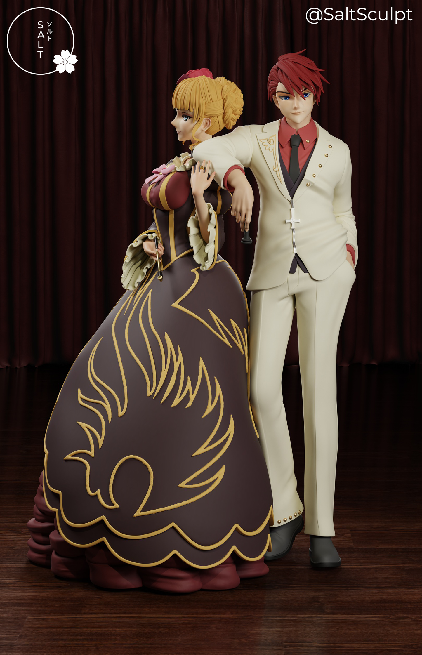 Beatrice and Battler Ushiromiya -  Umineko When They Cry | Painted / Unpainted Options