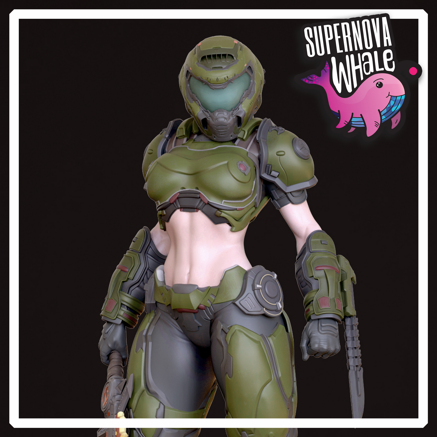 Female Doomslayer - Doom | Painted / Unpainted Options