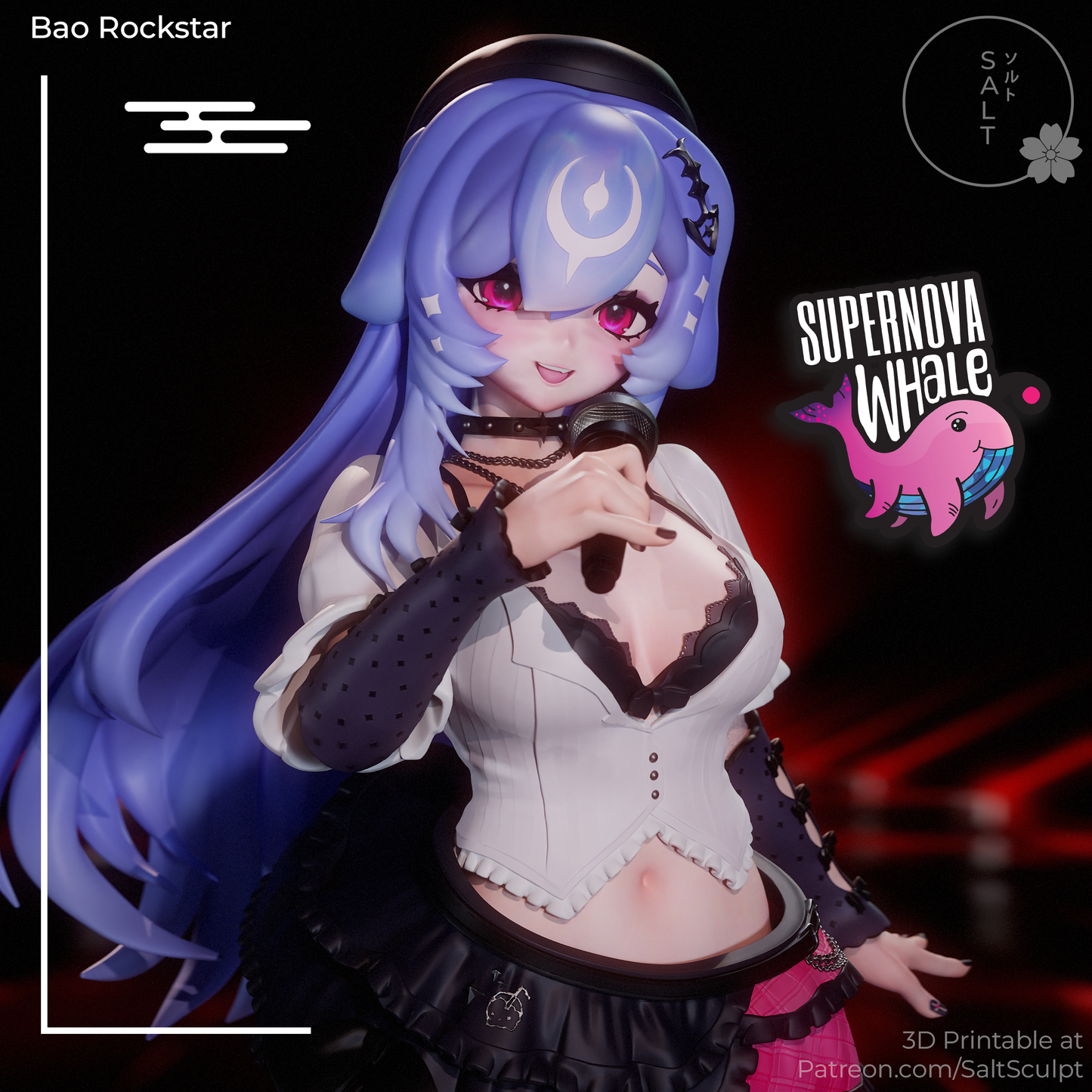 Bao the Whale - Vtuber | Painted / Unpainted Options