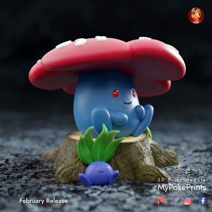 Vileplume and Oddish Diorama