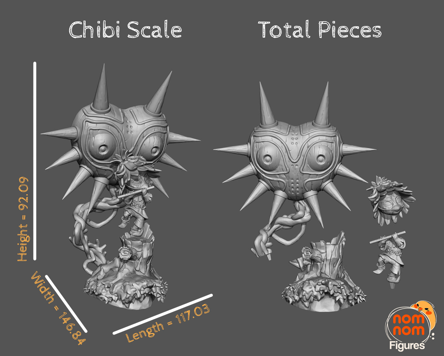 Fan Made Chibi Majora and Skull Kid Figure